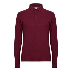 Peter Werth Mens Noaks Long-Sleeved Polo Shirt / Burgundy